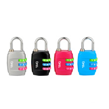 High Quality Zinc Alloy  3 digit colorful safety Travel Lock combination lock padlock